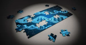 Longevity HealthSpan - Ein Bild von einer Doppelhelix als Puzzle