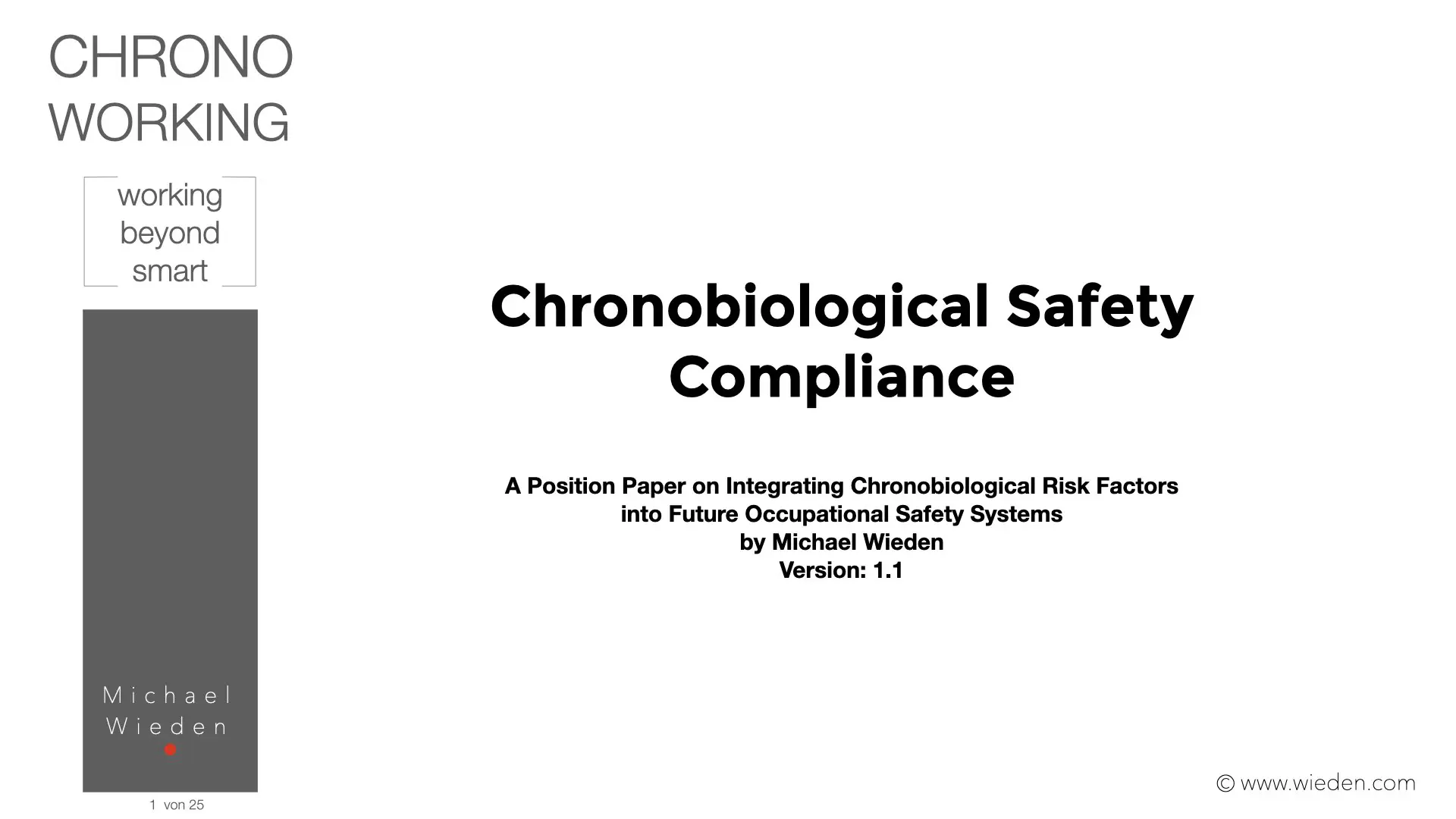 Positionspapier Arbeitssicherheit und Chronobiologie