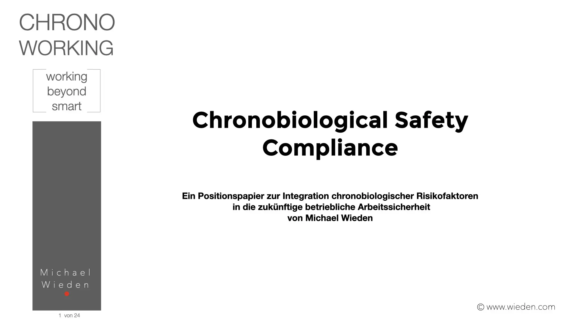 Positionspapier Arbeitssicherheit und Chronobiologie